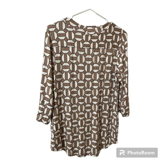 41 Hawthorn Geometric Print Viscose Blouse Top M - Picture 2 of 4